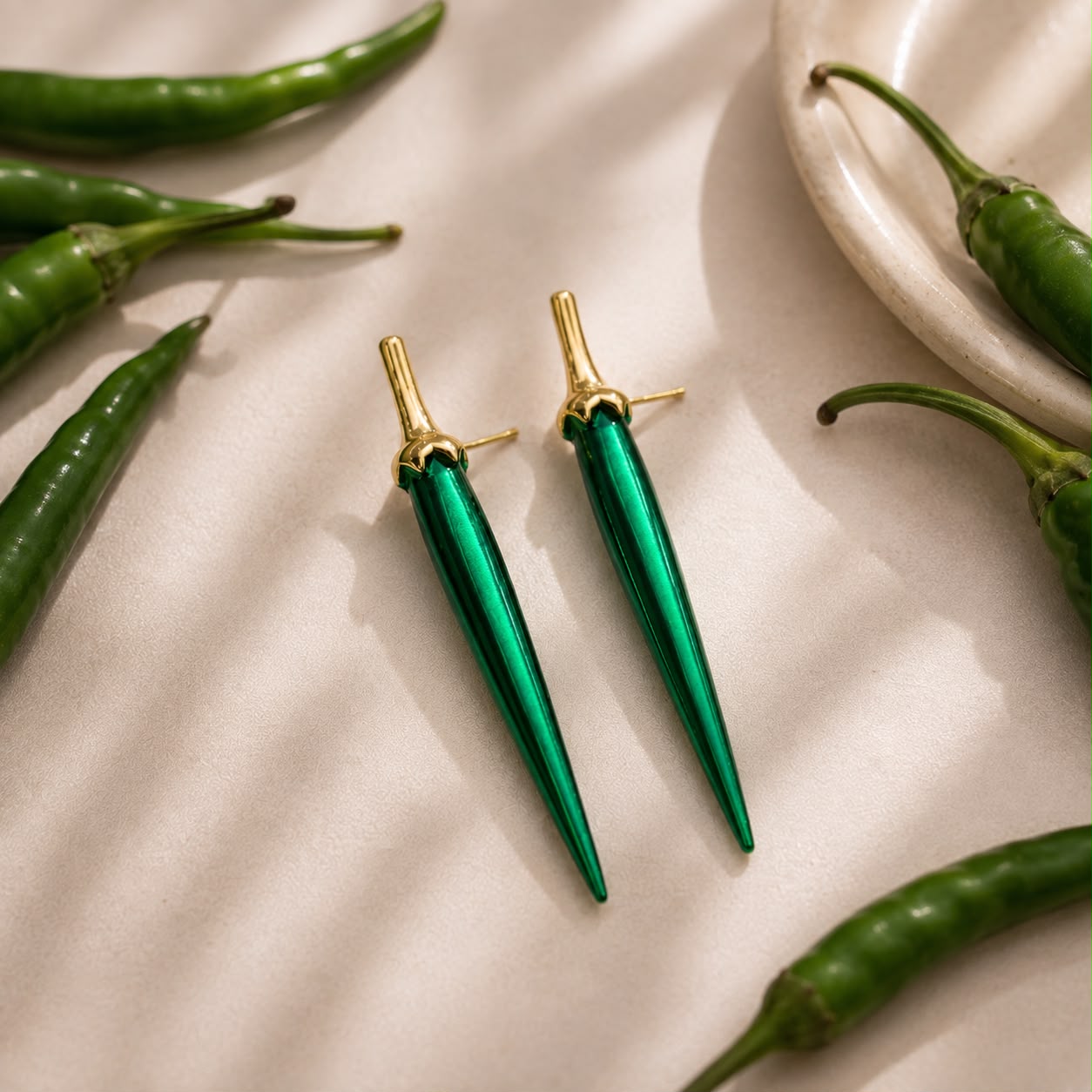 GREEN CHILLI EARRING