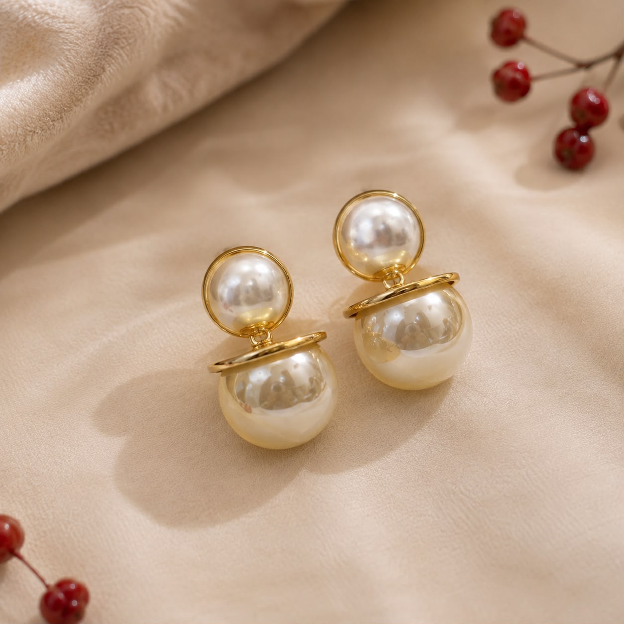 CHUNKY PEARL EARRING 