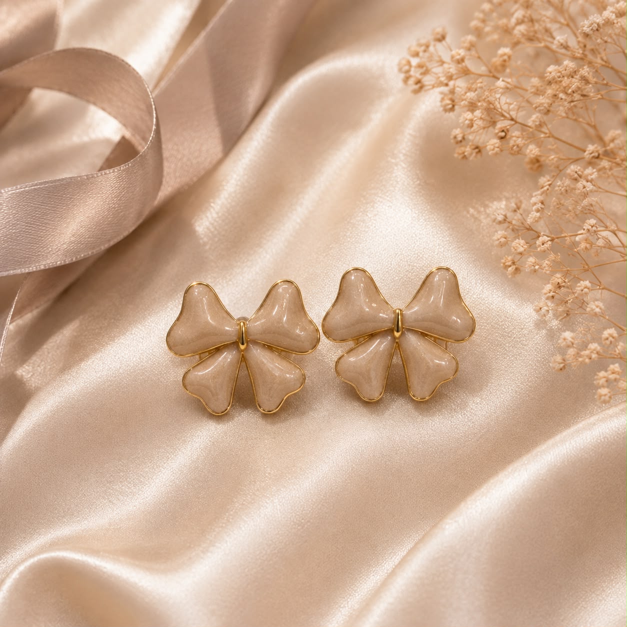 BIEGE BOW EARRING 