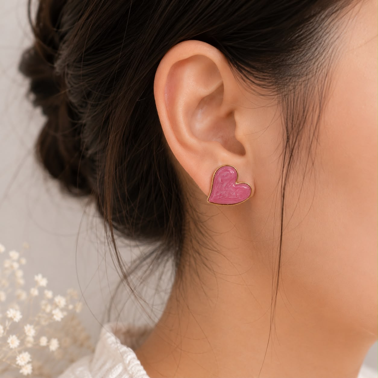 PINK FULL EARRING 