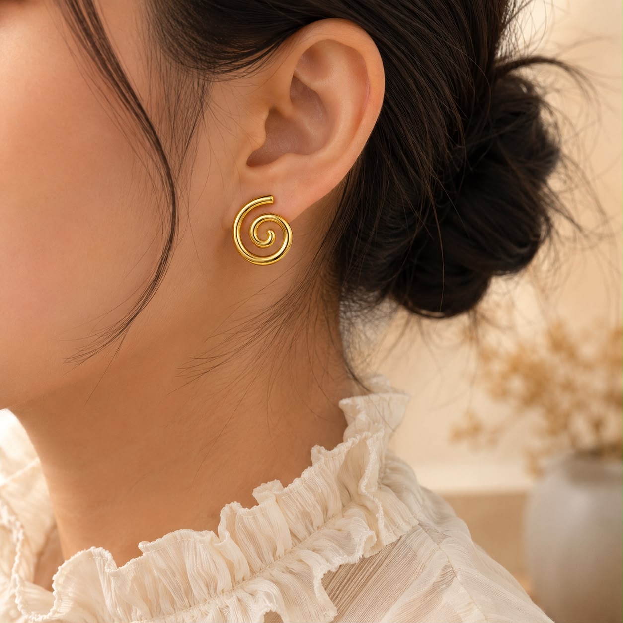 INFINITY SPIRAL EARRING 
