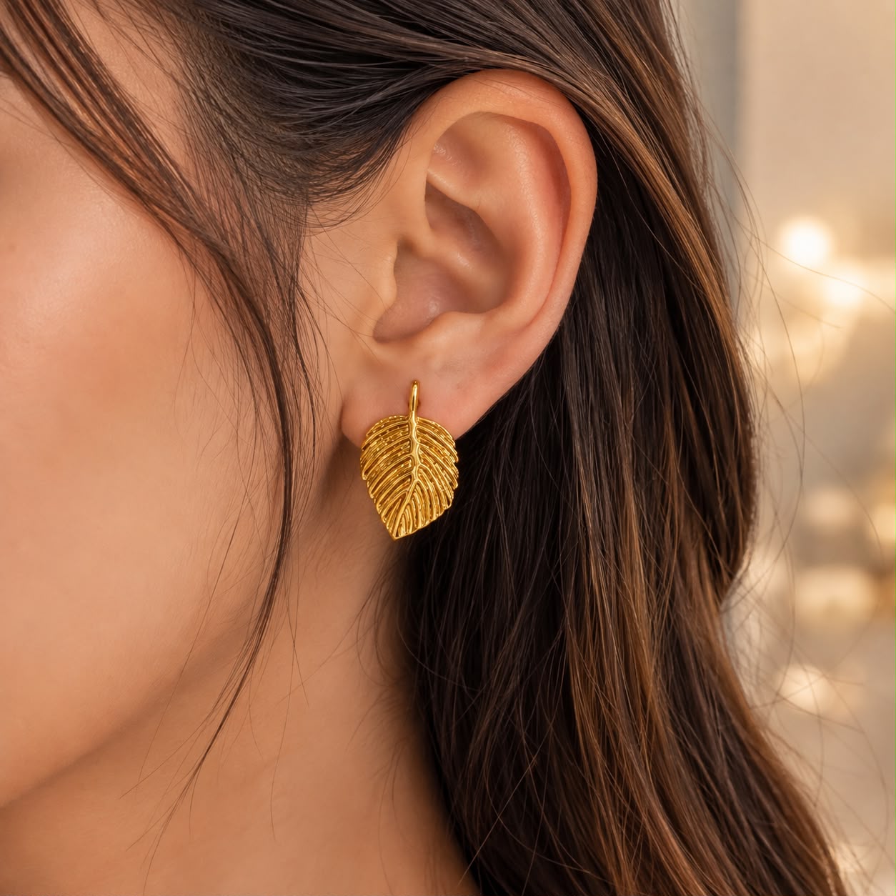 GOLD LEAF EARRING 