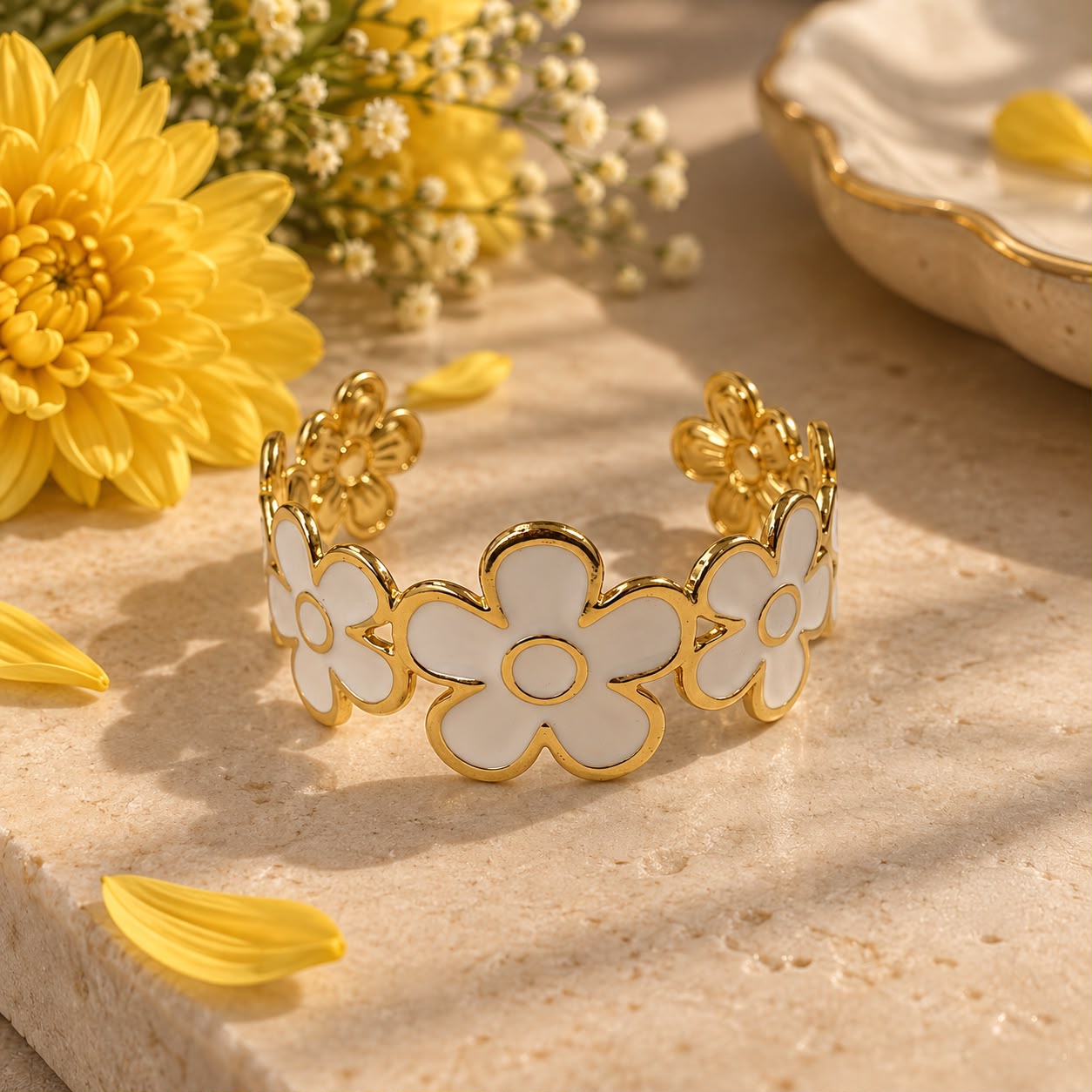 WHITE FLOWER BRACELET