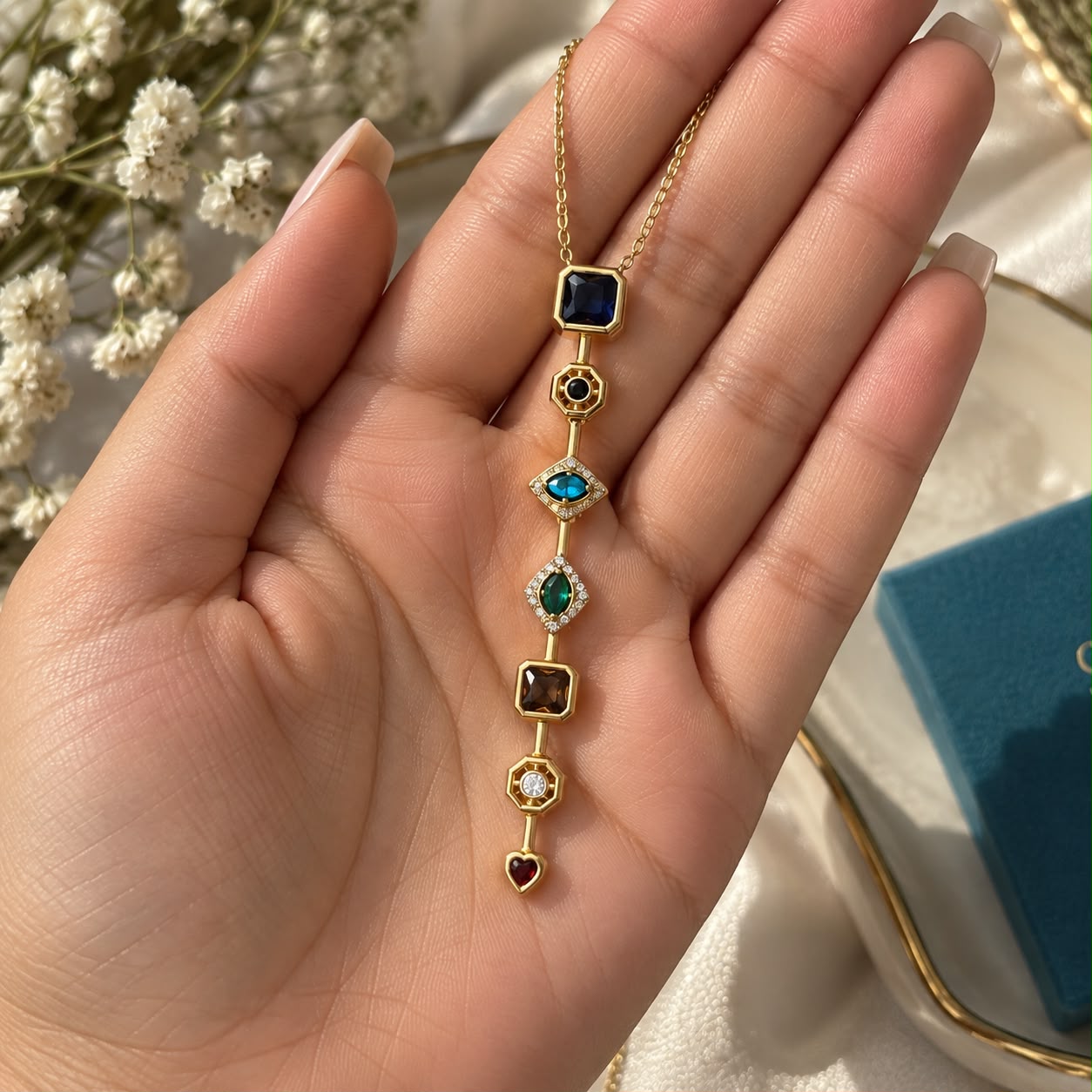 KOREAN GEMS NECKLACE 