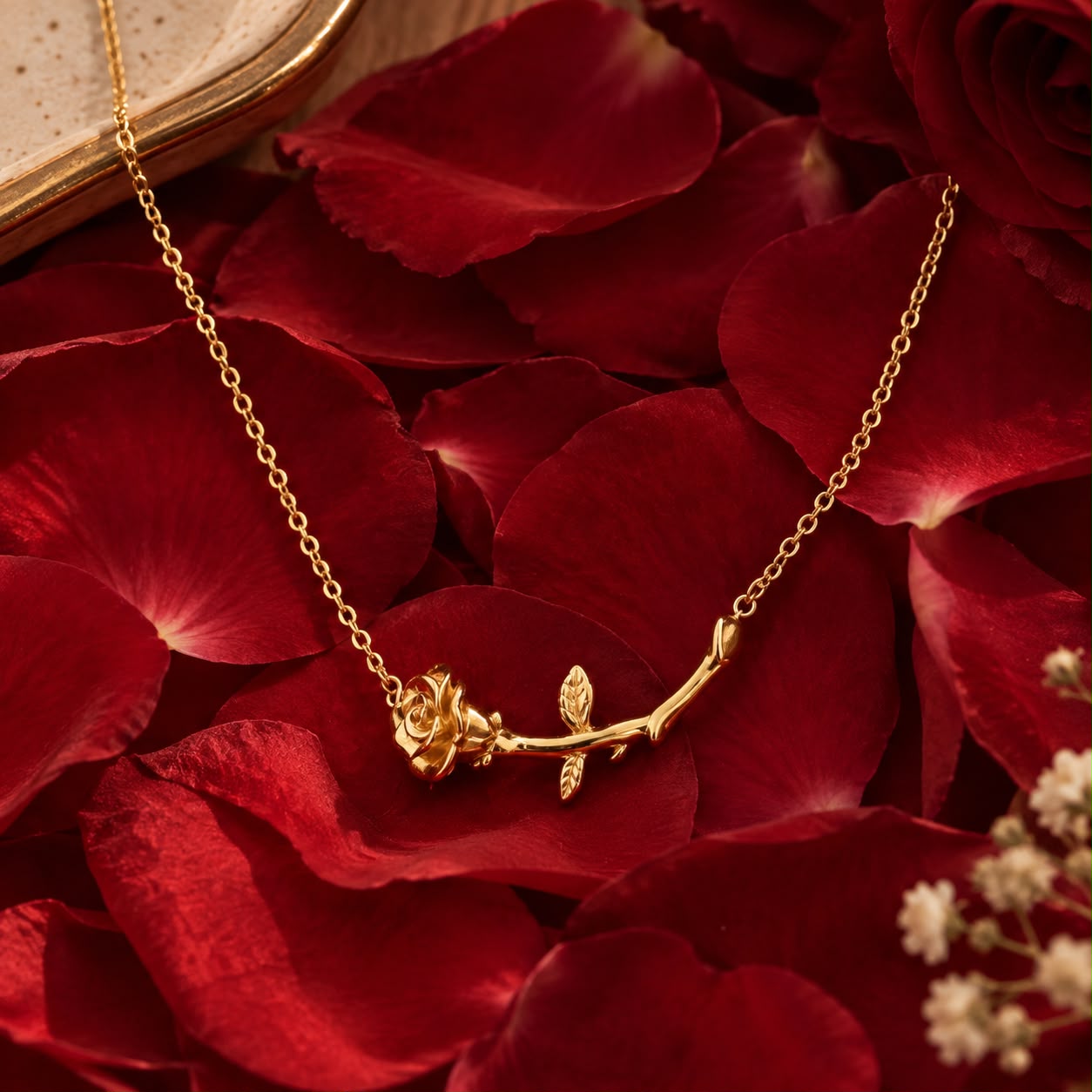 EVERGREEN ROSE NECKLACE 