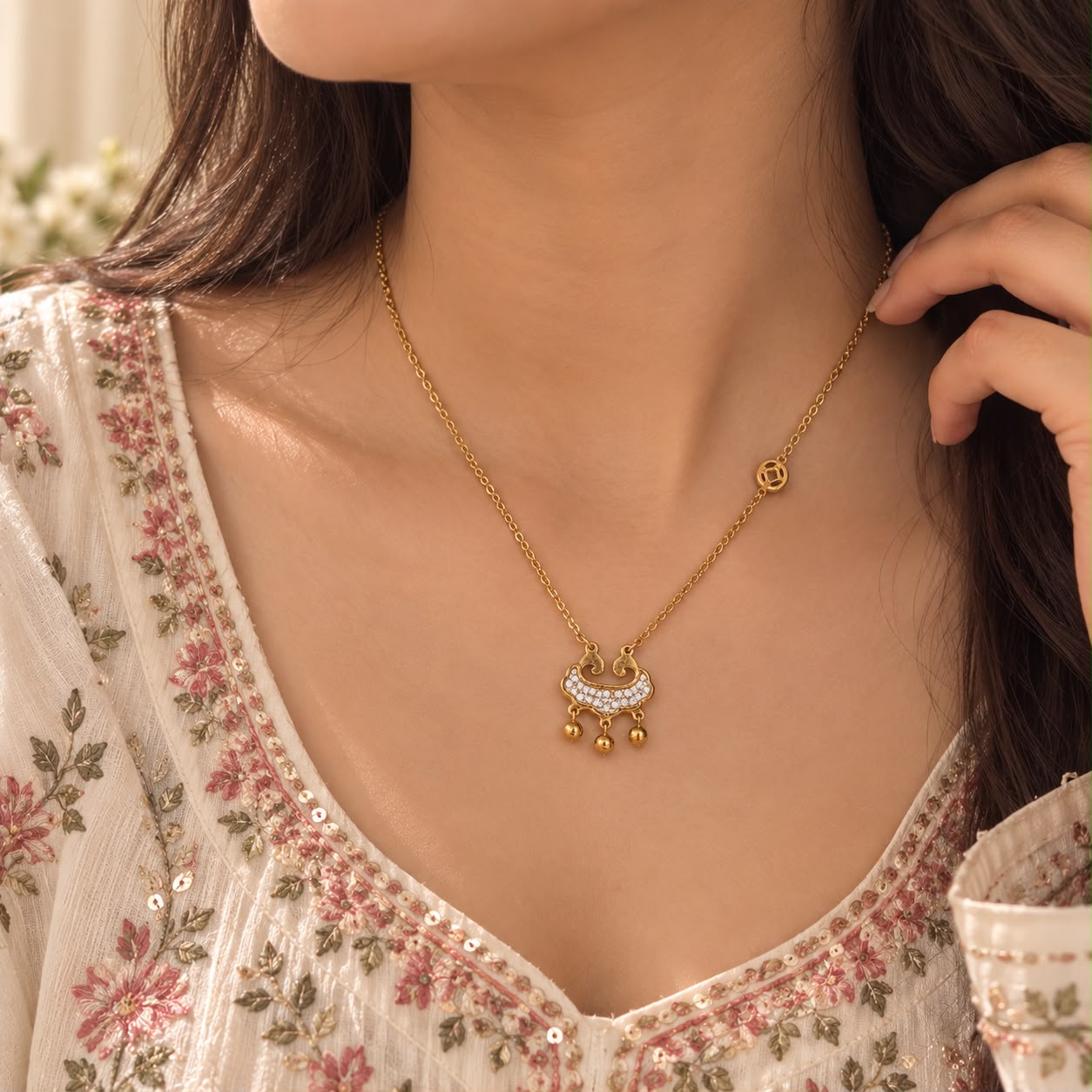 HANGING BEADS NECKLACE 